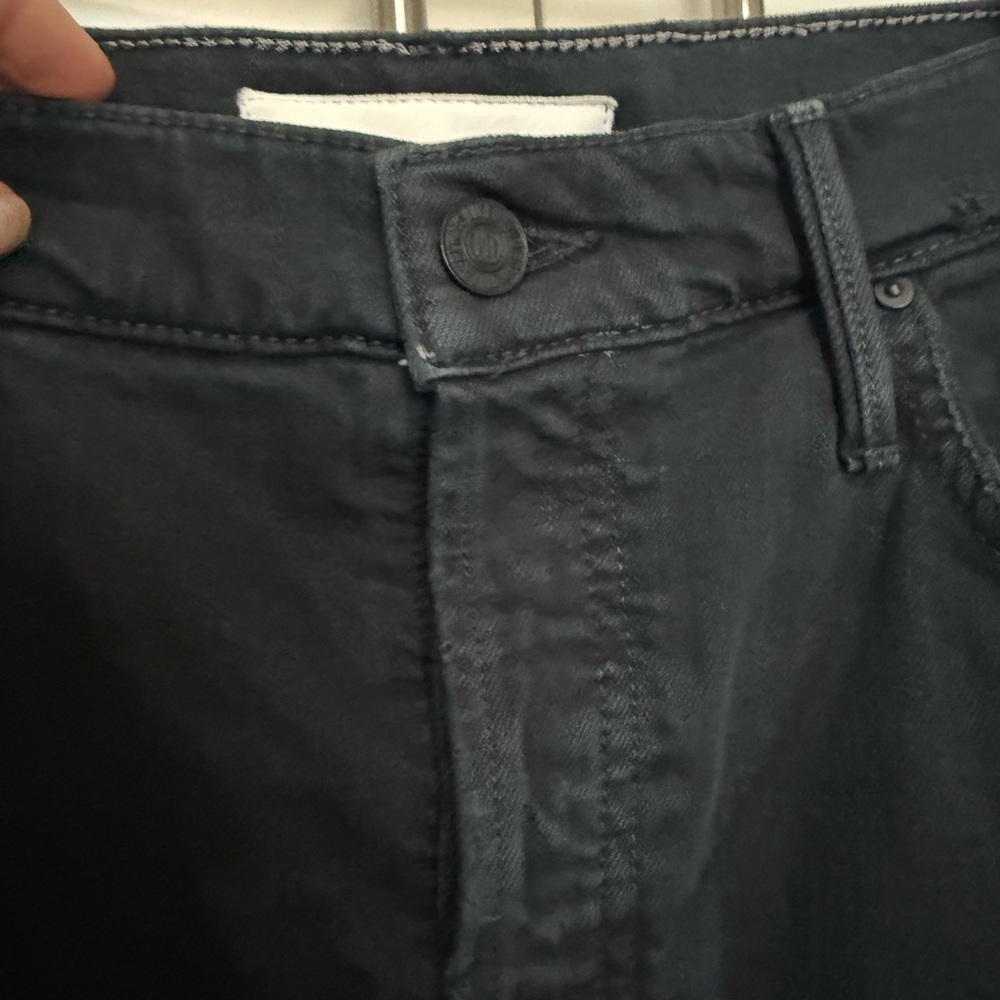 MOTHER The Vagabond Mini Fray Denim Skirt - 27 - Picture 3 of 10